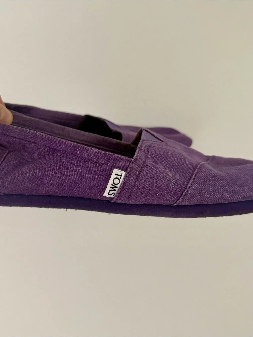 TOMS Purple Canvas Alpargata Slip On Classic Flats Espadrille Design 6.5 BTS